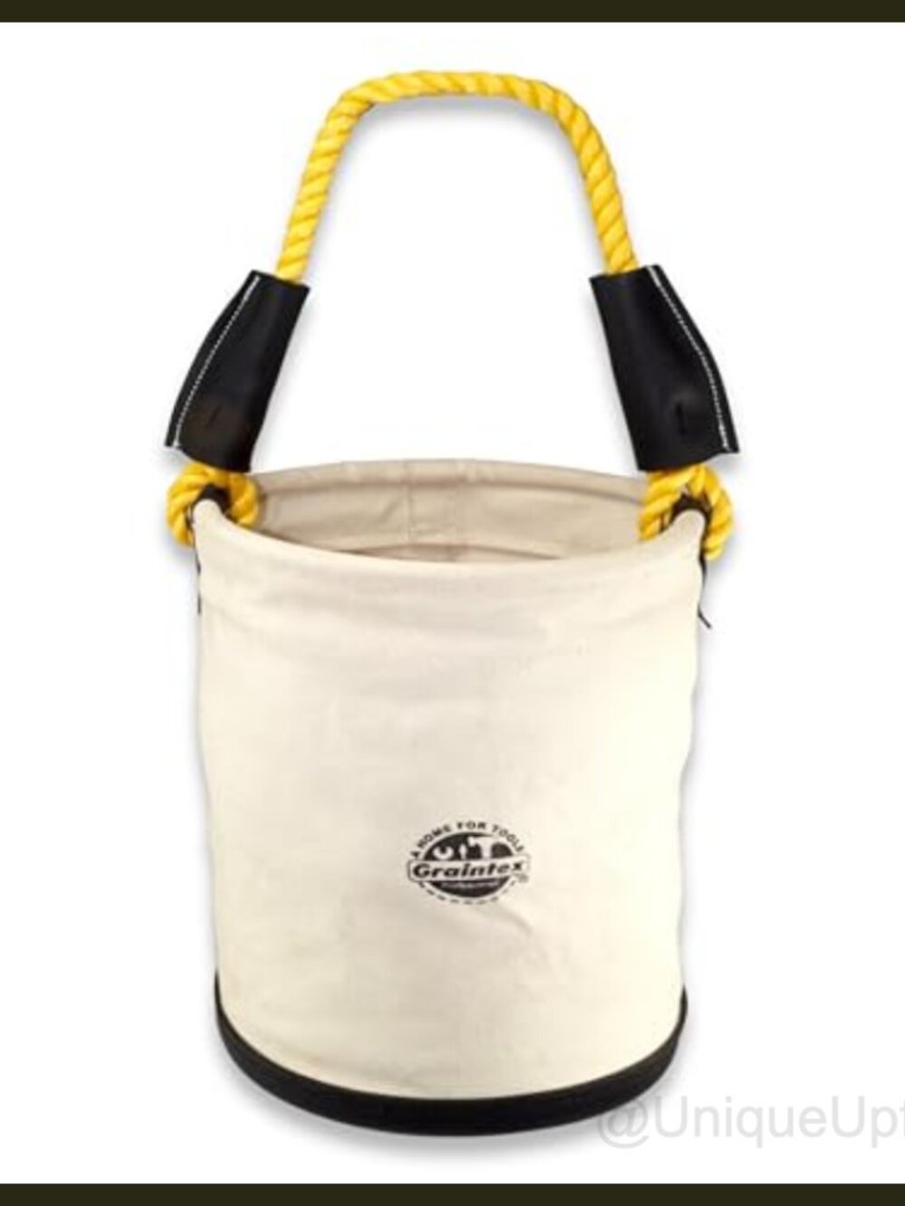 Utility Canvas Bucket Heavy Duty 16" Deep 12" Diameter 150 lb Capacity